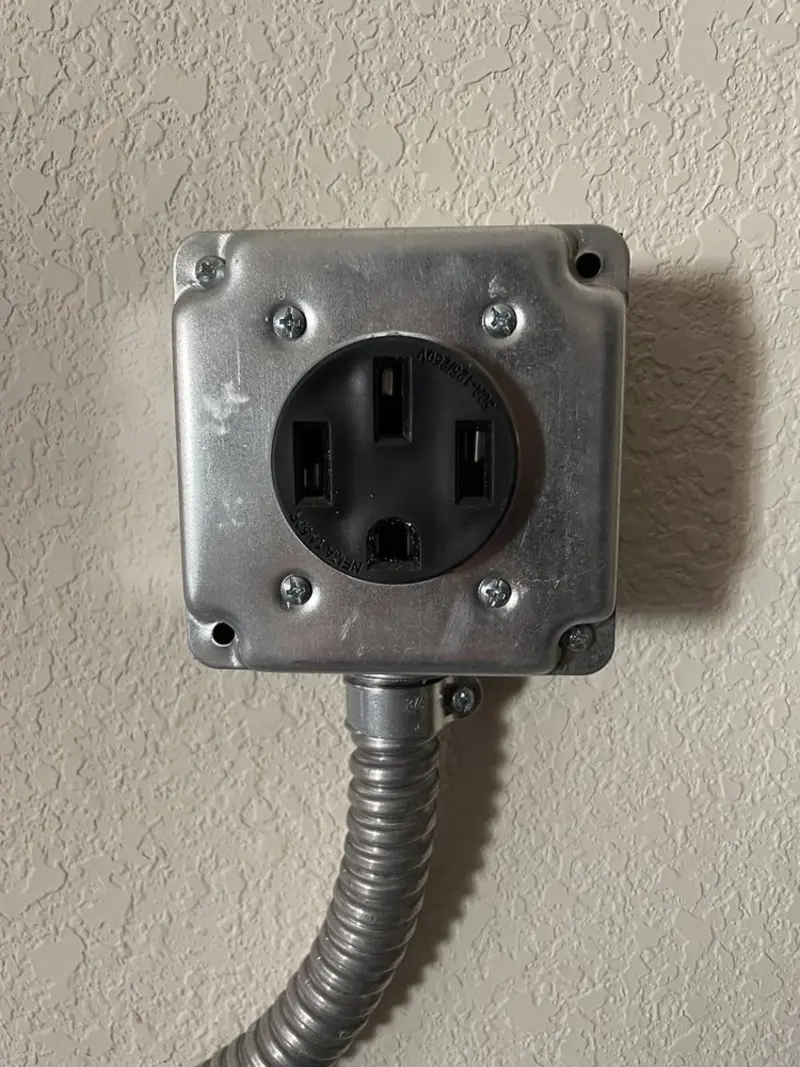 NEMA 14-50 outlet installed for Electrical Panel Upgrade in Martinez